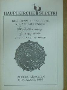 Kirchenmusikalische Veranstaltungen im Europäischen Musikjahr 1985 [antikvár]