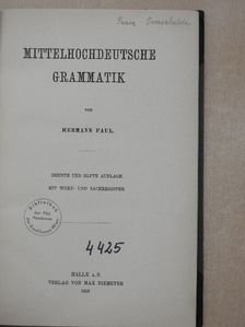 Hermann Paul - Mittelhochdeutsche Grammatik [antikvár]