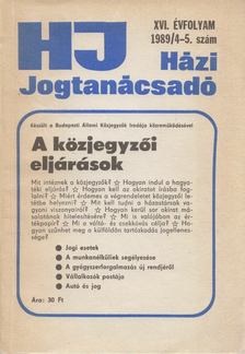Leveles László - Házi jogtanácsadó 1989/4-5. szám [antikvár]