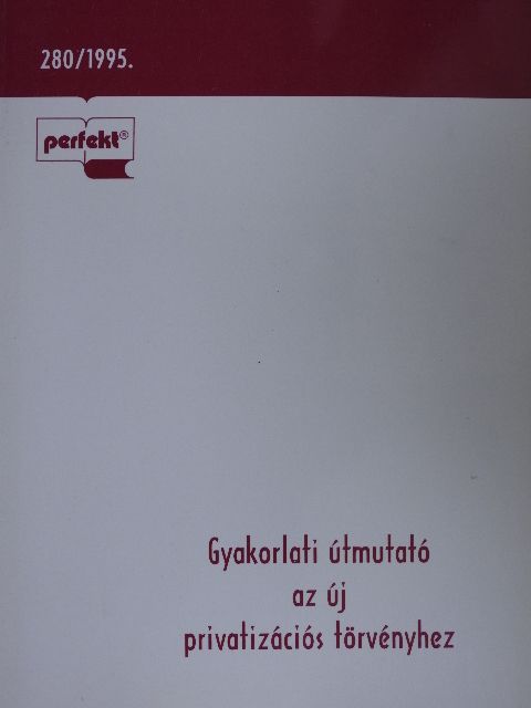 Csabai István - Gyakorlati útmutató az új privatizációs törvényhez [antikvár]