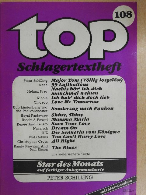 Helmut Frey - Top Schlagertextheft 108 [antikvár]