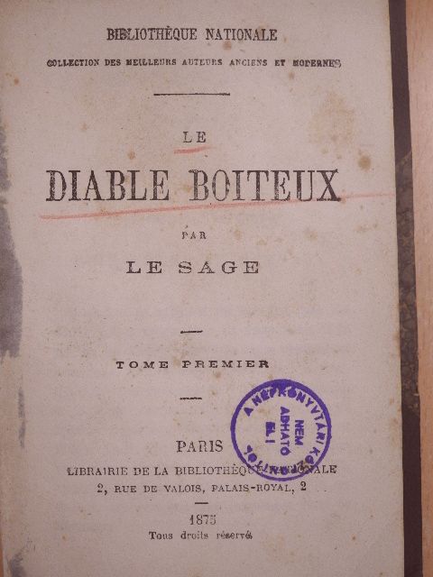 Alain-René Lesage - Le diable boiteux I-II. [antikvár]
