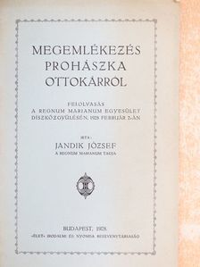 Jandik József - Megemlékezés Prohászka Ottokárról [antikvár]