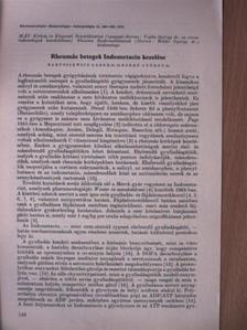 Dr. Bartosiewicz Gábor - Rheumás betegek Indometacin kezelése [antikvár]