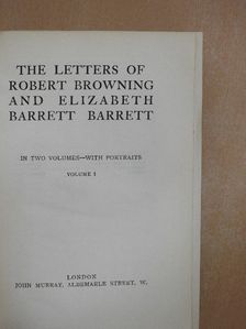 Elizabeth Barrett - The letters of Robert Browning and Elizabeth Barrett Barrett I-II. [antikvár]