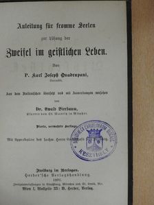 Karl Joseph Quadrupani - Anleitung für fromme Seelen zur Lösung der Zweisel im geistlichen Leben (gótbetűs) [antikvár]