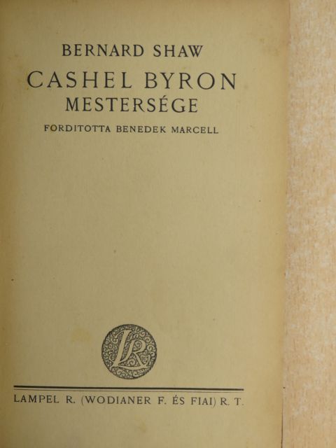 Bernard Shaw - Cashel Byron mestersége [antikvár]