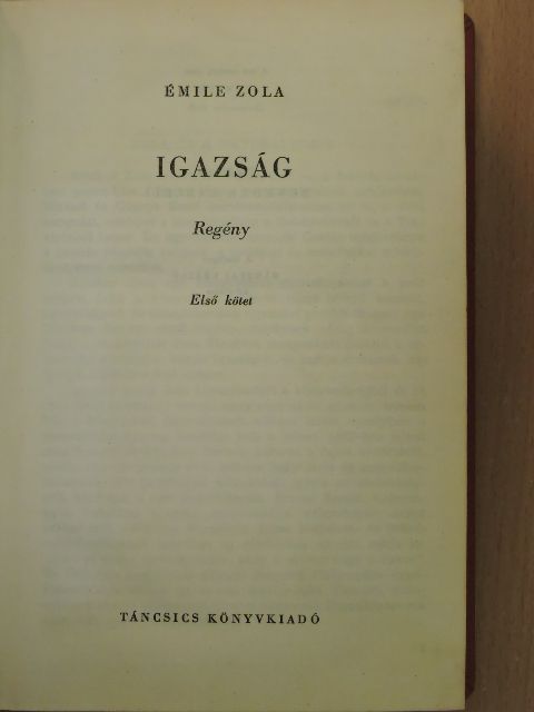 Émile Zola - Igazság I-II. [antikvár]