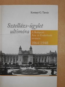 Korányi G. Tamás - Sztellázs-ügylet ultimóra [antikvár]