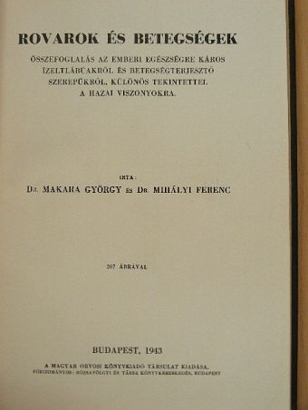 Dr. Makara György - Rovarok és betegségek [antikvár]