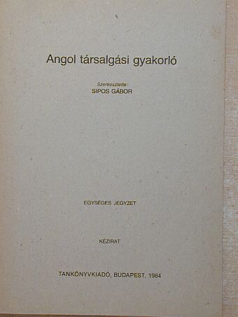 Bárdos Jenő - Angol társalgási gyakorló [antikvár]