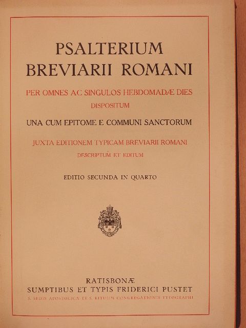 Psalterium Breviarii Romani [antikvár]