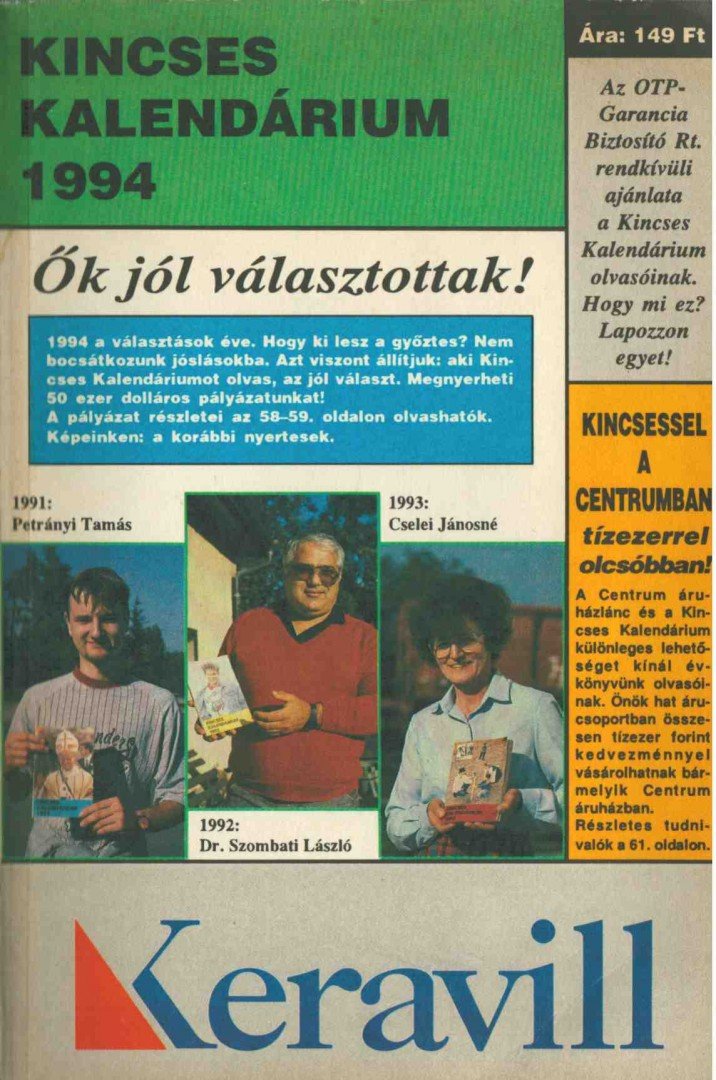 Kincses Kalendárium 1994 [antikvár]