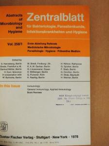 Zentralblatt für Bakteriologie, Parasitenkunde, Infektionskrankheiten und Hygiene 258/1-7 [antikvár]