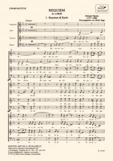 HAYDN, M. - REQUIEM IN c-MOLL CHORPARTITUR (VEGYESKAR)