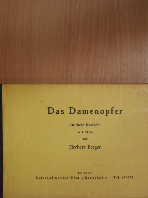 Herbert Berger - Das Damenopfer [antikvár]
