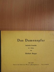 Herbert Berger - Das Damenopfer [antikvár]
