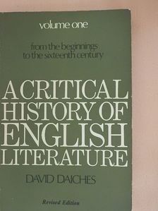 David Daiches - A Critical History of English Literature I. [antikvár]
