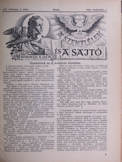 Csávossy Elemér S. J. - Utunk 1941. szeptember-1942. augusztus/1942. szeptember-1943. augusztus/1943-1944. (nem teljes évfolyam) [antikvár]