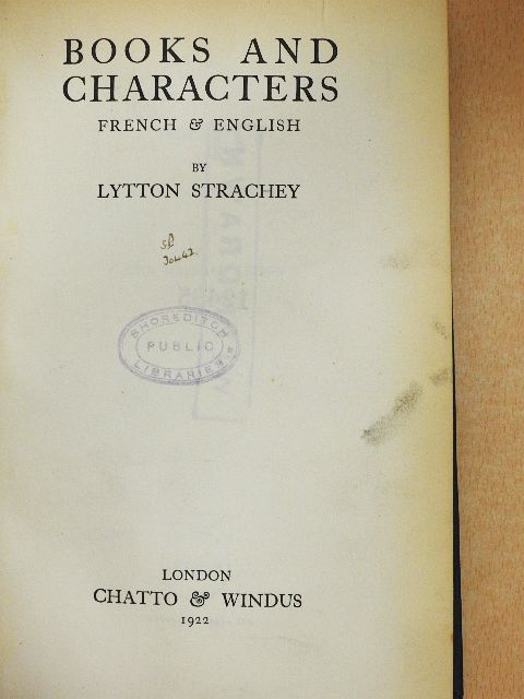 Lytton Strachey - Books and Characters [antikvár]