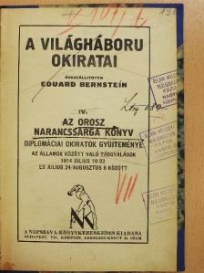 A világháboru okiratai IV. [antikvár]