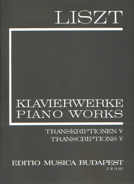 LISZT - LISZT ÖSSZKIADÁS II/20 TRANSKRIPTIONEN V FÜR KLAVIER (MARTOS-SULYOK)
