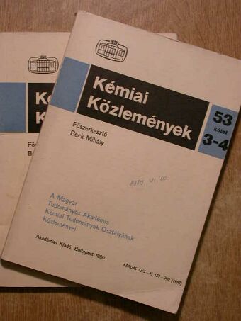 A. Delville - Kémiai Közlemények 1980/1-4. [antikvár]