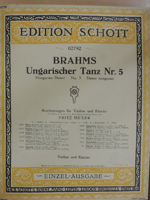 Arthur Rubinstein - Ungarischer Tanz Nr. 5/Großmütterchen/Nocturnen/Walzer/Melodie/Barcarolle/Chant sans paroles/Beliebte Stücke [antikvár]
