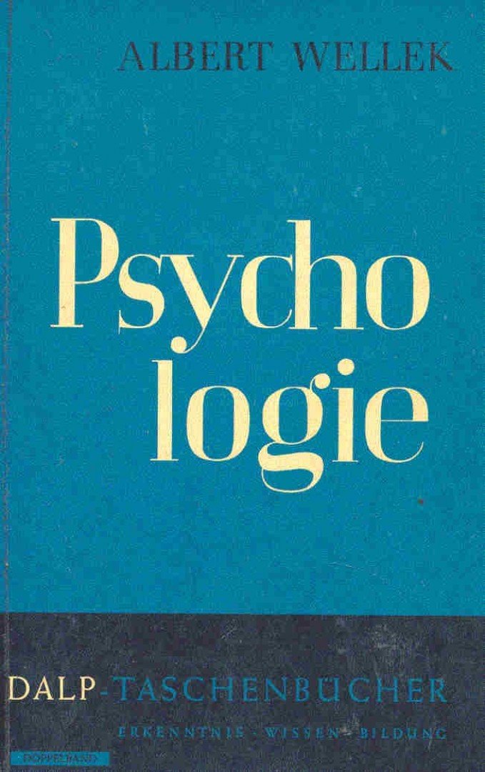 WELLEK, ALBERT - Psychologie [antikvár]