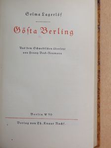 Selma Lagerlöf - Gösta Berling (gótbetűs) [antikvár]