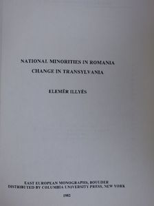 Elemér Illyés - National Minorities in Romania [antikvár]
