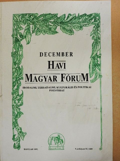 Balassa Sándor - Havi Magyar Fórum 1997. december [antikvár]