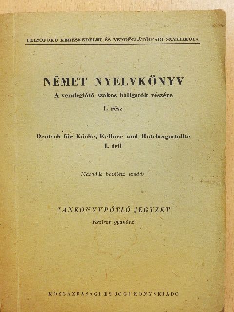 Kaszab Andor - Német nyelvkönyv I. [antikvár]