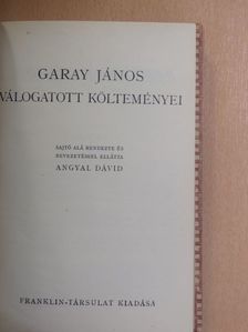 Garay János - Garay János válogatott költeményei [antikvár]