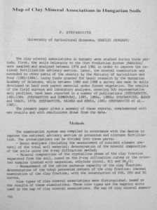 P. Stefanovits - Map of Clay Mineral Associations in Hungarian Soils [antikvár]