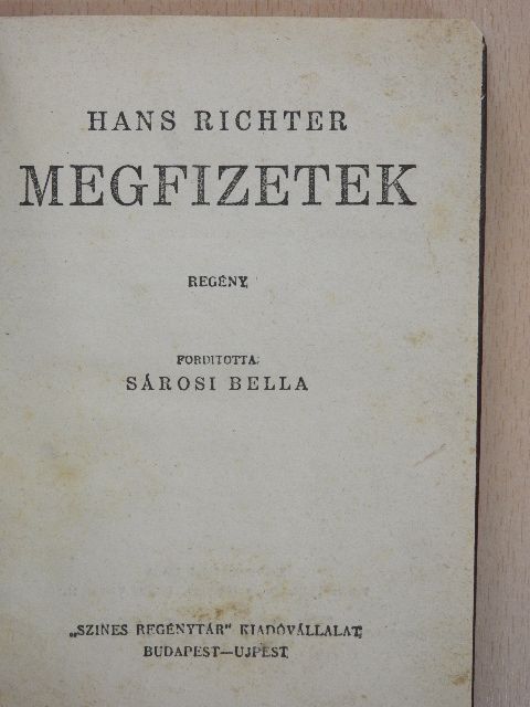 Hans Richter - Megfizetek [antikvár]