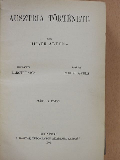 Huber Alfonz - Ausztria története II. (töredék) [antikvár]