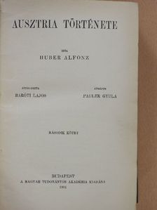 Huber Alfonz - Ausztria története II. (töredék) [antikvár]