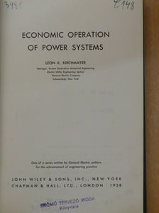 Leon K. Kirchmayer - Economic operation of power systems [antikvár]