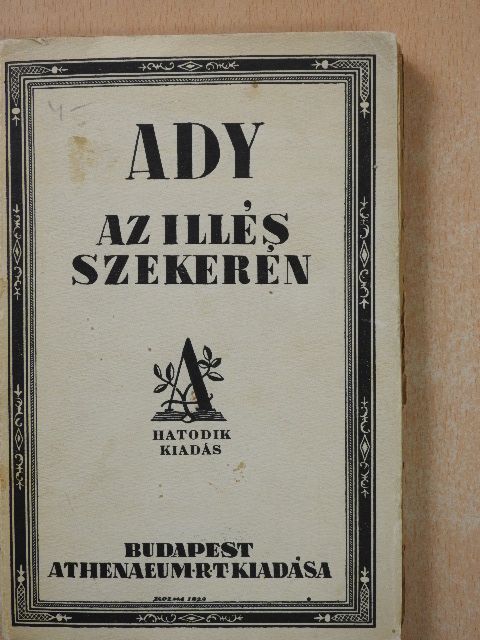 Ady Endre - Az Illés szekerén [antikvár]