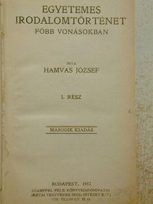 Hamvas József - Egyetemes irodalomtörténet főbb vonásokban I-III. [antikvár]