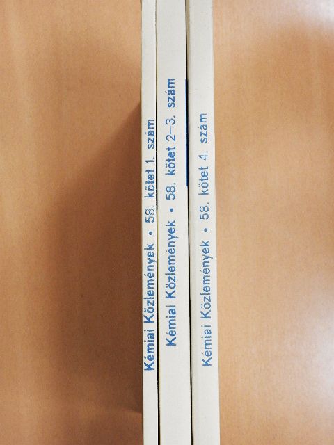 Horányi Gy. - Kémiai Közlemények 1982/1-4. I-III. [antikvár]