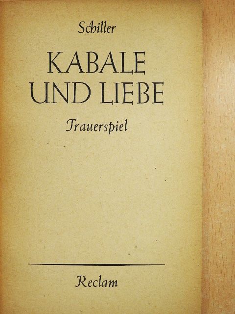 Friedrich Schiller - Kabale und Liebe [antikvár]