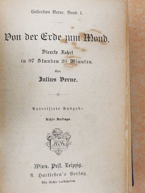 Jules Verne - Von der Erde zum Mond/Reise um den Mond/Das Land der Pelze I-II. (gótbetűs) [antikvár]