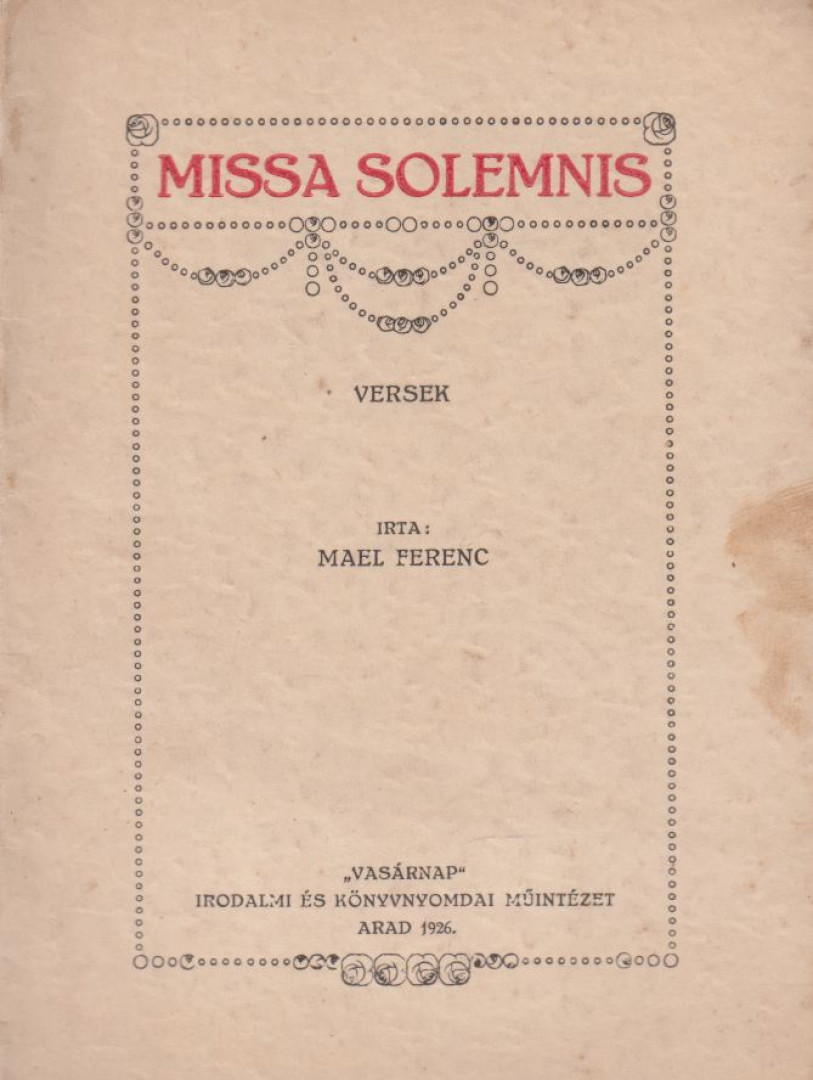 Mael Ferenc - Missa solemnis [antikvár]