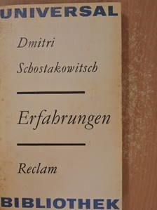 Dmitri Schostakowitsch - Erfahrungen [antikvár]