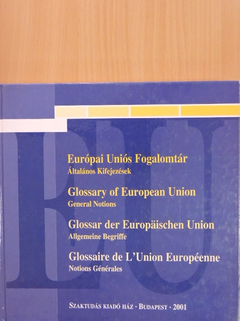Balázs Péter - Európai Uniós Fogalomtár [antikvár]