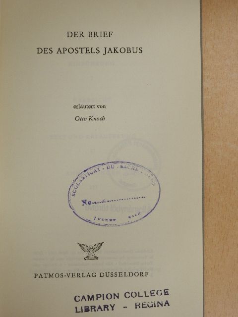 Apostels Jakobus - Der Brief des Apostels Jakobus [antikvár]