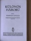 Fábián Gyula - Különös háború [antikvár]