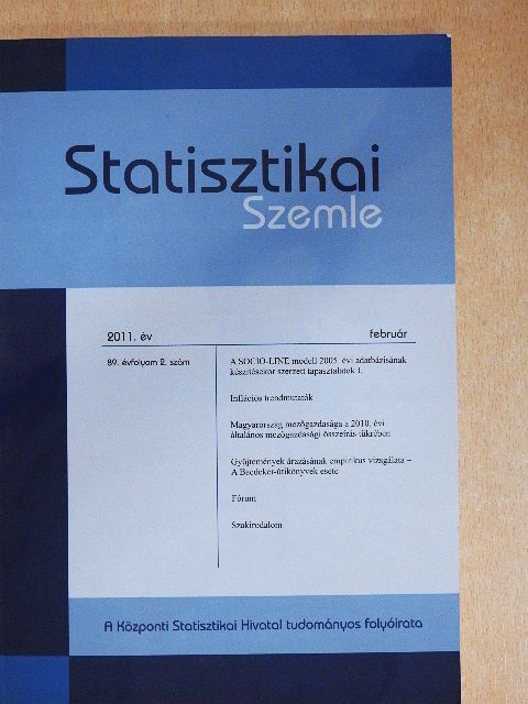 Bauer Péter - Statisztikai Szemle 2011. február [antikvár]
